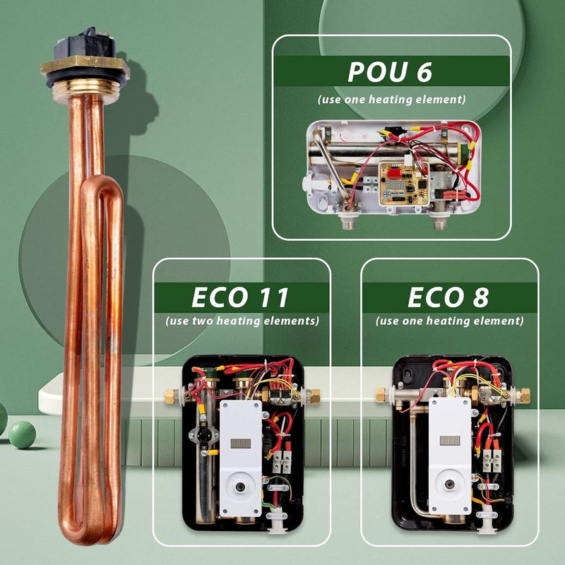Lisnhlin عنصر تسخين الماء HE 55220 بديل 2PACK لجهاز تسخين الماء Ecosmart ECO POU 6 ECO 8 ECO 11 - Image 5